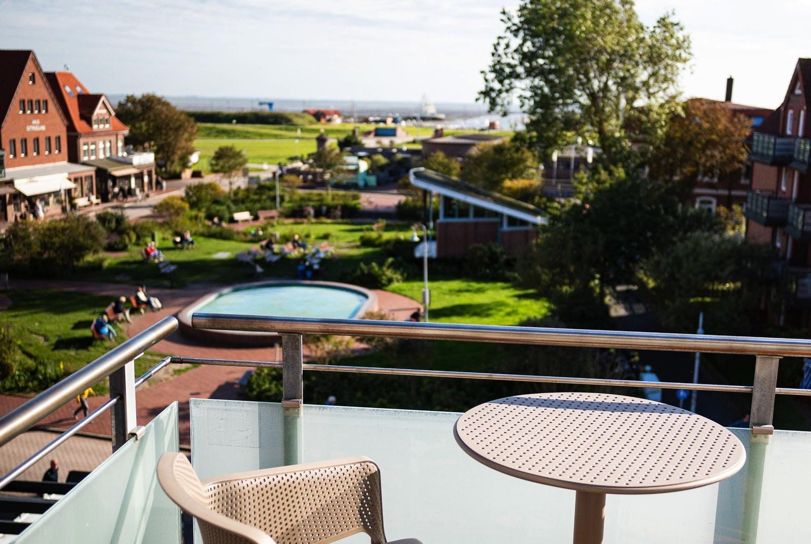 Blick vom Balkon Hotel Atlantic Juist